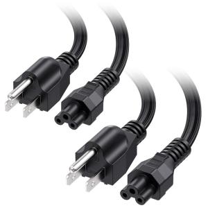 imageCable Matters 2Pack 3 Prong Power Cord  6ft 13A  16AWG Laptop Power Cord Replacement Compatible with DellHPASUS Computers NEMA 515P to IEC C5 Black10 Feet