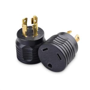 imageCable Matters 2Pack 4 Prong Twist Lock to 30 Amp RV Adapter 30 AMP RV Plug NEMA L1430P to TT30R