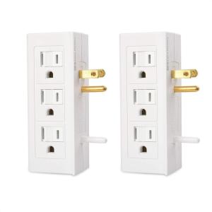 imageCable Matters 2Pack 6 Outlet Splitter Grounded Side Access Outlet Extender Wall Tap