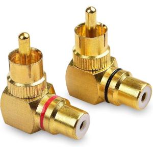 imageCable Matters 2Pack Right Angle RCA Adapter 90 Degree RCA Adapter