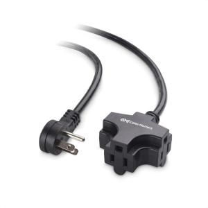 imageCable Matters 3Outlet 3 Prong Extension Cord 8 Feet 3Outlet Splitter Adapter with Extension Cord in Black