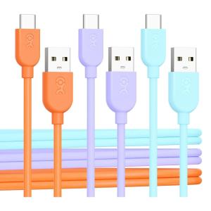 imageCable Matters 3Pack Extreme Flexible USB A to USB C Cable 6ft in White Support Apple CarPlay Android Auto USBA to USBC Charging Cable for iPhone 1615 Pro Max Plus Galaxy S23Multicolored