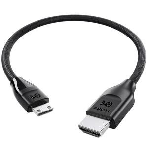 imageCable Matters 48Gbps 8K Mini HDMI to HDMI 21 Cable  66ft Supports 8K60Hz  4K240Hz with HDR MiniHDMI Cable Works with DSLR Camera Camcorder Portable ScreenMonitor and Raspberry Pi Zero1 Foot