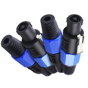imageCable Matters 4Pack 4Pole Speaker Cable Connector  Max OD 85mm033 inches Compatible with Neutrik Speakon Connector NL4FC NL4FX NL4 Series