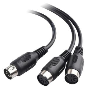 imageCable Matters 5PIN DIN MIDI Splitter Cable Dual MIDI Cable  05 Meters  16 Feet