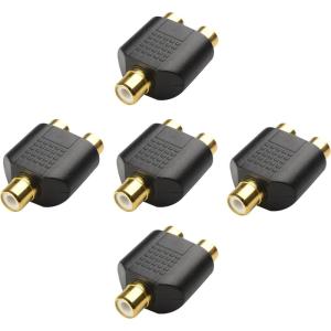 imageCable Matters 5Pack Gold Plated RCA Split Adapter