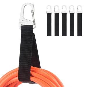 imageCable Matters 5Pack Heavy Duty Extension Cord Organizer Straps with Metal Buckle 50 lbs Load Capacity Extension Cord Holder with 13 x 1 Inch HookandLoop Straps