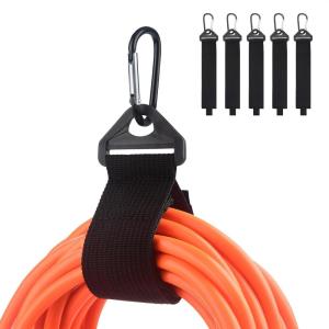 imageCable Matters 5Pack Heavy Duty Extension Cord Organizer Straps with Metal Buckle 80 lbs Load Capacity Extension Cord Holder with 13 x 15 Inch HookandLoop Straps