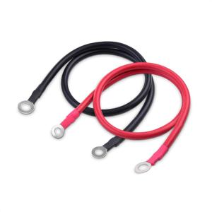 imageCable Matters 6 Gauge Battery Cable Inverter Power Cable with OxygenFree Copper 2 Feet  Black  Red 2 Piece Set2 ft