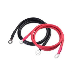imageCable Matters 6 Gauge Battery Cable Inverter Power Cable with OxygenFree Copper 2 Feet  Black  Red 2 Piece Set3 ft