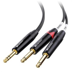 imageCable Matters 635mm TRS to Dual TS Insert Cable 14 TRS to 2 TS Cable  6 Feet10 ft