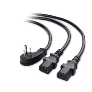 imageCable Matters Computer Power Cord Splitter NEMA 515P to 2X IEC C13  6 Feet6 ft