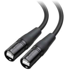 imageCable Matters Long Shielded Cat6 Ethernet Cable Compatible with EtherCON RJ45 Connectors in Black  100 ft for Professional Audio Video and Networking Applications10 ft