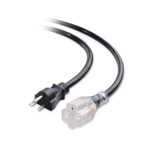 imageCable Matters Outdoor Rated 12 AWG Heavy Duty 20 Amp Extension Cord 25 ft Power Cable with LED Light NEMA 520P to NEMA 520R
