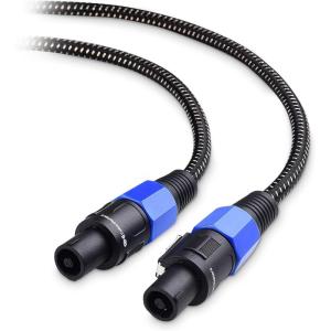 imageCable Matters Premium Braided 12AWG Speaker Cable 3 ft Compatible with Speakon NL4FC Port3 ft