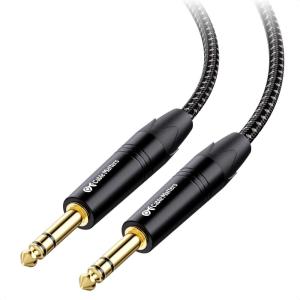 imageCable Matters Premium Braided Balanced 14 Inch TRS Cable 6 ft 14 to 14 Cable6 ft