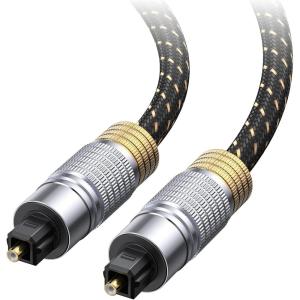 imageCable Matters Premium Optical Audio Cable 6ft Toslink Optical Cable for Soundbar Digital SPDIF Cable  Ideal for HiFi Audio with Samsung Sonos Sony Bose Soundbars 6 Feet10 ft