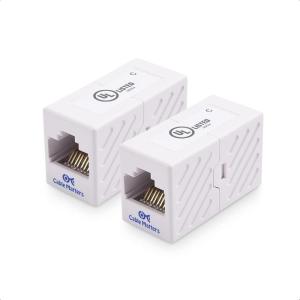 imageCable Matters UL Listed 5Pack 10Gbps Cat 6 Ethernet Coupler RJ45 Coupler Cat6 RJ45 Female to Female Adapter Ethernet Extender Adapter in Black Compatible with Cat6A Cat5eWhite