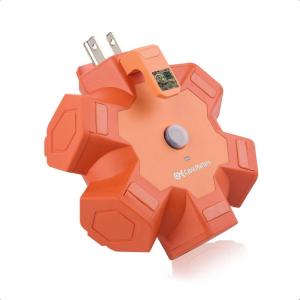 imageCable Matters UL Listed Hexagonal 5Outlet Outdoor Extension Cord Power Hub Outlet Tap with Circuit Breaker ampamp Grounded Outlets for Extension Cords