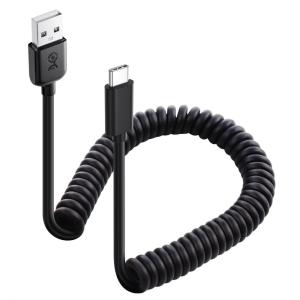 imageCable Matters USB to USB C Coiled Cable with 3A15W Fast Charging 14ft Support Apple CarPlay Android Auto Coiled USBA to USBC Cable for iPhone 1615 Pro Max Plus Galaxy S23 iPad1Pack