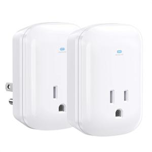 imageETL Listed Cable Matters 1350 Joules Single Outlet Surge Protector for TV PC Xbox PS5 Refrigerator Treadmill 15A1875W 500V Clamping Voltage Wall Surge Protector Outlet White2Pack