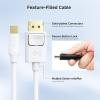 imageCable Matters 4K Mini DisplayPort to DisplayPort Cable  6ft Supports 4K60Hz  2K144Hz Mini DP to DP Cable BlackWhite