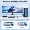 imageCable Matters ComboPack 4K240Hz Flat Right Angle DisplayPort 14 Adapter 270 Degree and 90 Degree DisplayPort Adapter for 8K60Hz  4K240Hz Black