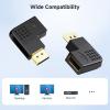 imageCable Matters ComboPack 4K240Hz Flat Right Angle DisplayPort 14 Adapter 270 Degree and 90 Degree DisplayPort Adapter for 8K60Hz  4K240Hz Black