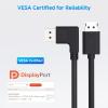 imageCable Matters Right Angle DisplayPort 14 Cable  6ft Support 8K 60Hz 4K 240Hz Right Angle DisplayPort Cable 14 with FreeSync GSYNC and HDR for Gaming Monitor PC 6 Feet6 Feet