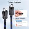 imageCable Matters VESA Certified 6 ft 324Gbps Braided DisplayPort Cable 14 8K 60Hz  4K 240Hz DisplayPort 14 Cable with FreeSync GSYNC and HDR for Gaming Monitor PC RTX 40804090 RX 680069006 ft