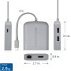imageWorks with Chromebook Certified Cable Matters USB C Hub Multiport Adapter with 4K HDMI 2X USB 20 480Mbps Ethernet and 60W PD