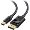 imageCable Matters 324Gbps Mini DisplayPort to DisplayPort 14 Cable  6ft Support 8K60Hz HDR Mini DP to DP 14 Cable Display Port to MiniDisplayPort Compatible with Thunderbolt ampamp Thunderbolt 23 Feet