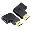 imageCable Matters ComboPack 4K240Hz Flat Right Angle DisplayPort 14 Adapter 270 Degree and 90 Degree DisplayPort Adapter for 8K60Hz  4K240Hz Black