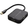 imageCable Matters Mini DisplayPort to HDMI Adapter with VGA and DVI 3in1 Adapter in Black  Thunderbolt and Thunderbolt 2 Port Compatible  Supporting 4K Resolution via HDMIBlack