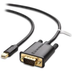 imageCable Matters Mini DisplayPort to VGA Cable Mini DP to VGA Cable in Black 6 Feet  Thunderbolt and Thunderbolt 2 Port Compatible6 Feet
