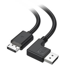imageCable Matters Right Angle DisplayPort 14 Cable  6ft Support 8K 60Hz 4K 240Hz Right Angle DisplayPort Cable 14 with FreeSync GSYNC and HDR for Gaming Monitor PC 6 Feet10 Feet
