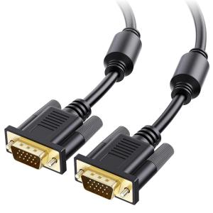imageCable Matters VGA Cable with Ferrites  10ft VGA Cord for Computer Monitor Monitor Cable Male to Male15 Feet