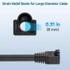 imageCable Matters 100Pack 8mm Strain Relief Boots for Large Diameter Cable in Black