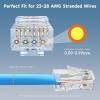 imageCable Matters 100Pack CAT6 RJ45 Modular Plugs 50 Gold Plated RJ45 Connector Cat 6 Ends Cat 6 Ethernet Connector Ethernet Plugs for Solid or Stranded UTP Cable100pack