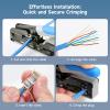 imageCable Matters 100Pack CAT6 RJ45 Modular Plugs 50 Gold Plated RJ45 Connector Cat 6 Ends Cat 6 Ethernet Connector Ethernet Plugs for Solid or Stranded UTP Cable100pack