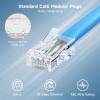 imageCable Matters 100Pack CAT6 RJ45 Modular Plugs 50 Gold Plated RJ45 Connector Cat 6 Ends Cat 6 Ethernet Connector Ethernet Plugs for Solid or Stranded UTP Cable100pack