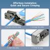 imageCable Matters 100Pack Cat 6 Pass Through RJ45 Connectors 50 Gold Plated Cat 6 Ends  Cat6 Connector RJ45 Modular PlugsEthernet PlugsNetwork Connector for Solid or Stranded UTP Ethernet Cable200pack