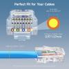 imageCable Matters 100Pack Cat 6 Pass Through RJ45 Connectors 50 Gold Plated Cat 6 Ends  Cat6 Connector RJ45 Modular PlugsEthernet PlugsNetwork Connector for Solid or Stranded UTP Ethernet Cable200pack