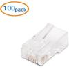 imageCable Matters 100Pack Cat 6 RJ45 Modular Plugs for Large Diameter Cable 50 Gold Plated Cat6 RJ45 Connector Ethernet Connector Ethernet Ends Cat6 Connectors