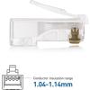 imageCable Matters 100Pack Cat 6 RJ45 Modular Plugs for Large Diameter Cable 50 Gold Plated Cat6 RJ45 Connector Ethernet Connector Ethernet Ends Cat6 Connectors