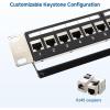 imageCable Matters 1U 19Inch 24Port 10Gbps Cat6A Ethernet Patch Panel with Inline Keystone and Cable Management Bar Rackmount or Wall Mount RJ45 Patch Panel