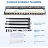 imageCable Matters 1U 19Inch 24Port 10Gbps Cat6A Ethernet Patch Panel with Inline Keystone and Cable Management Bar Rackmount or Wall Mount RJ45 Patch Panel