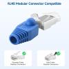 imageCable Matters 200Pack Cat6  Cat5e RJ45 Strain Relief Boots RJ45 Boot Cat 6 Boot Cat6 Ethernet Boots Blue Suitable for 65mm 025in Ethernet Cables200Pack