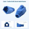 imageCable Matters 200Pack Cat6  Cat5e RJ45 Strain Relief Boots RJ45 Boot Cat 6 Boot Cat6 Ethernet Boots Blue Suitable for 65mm 025in Ethernet Cables200Pack