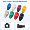 imageCable Matters 200Pack Cat6  Cat5e RJ45 Strain Relief Boots RJ45 Boot Cat 6 Ethernet Boots Multicolored Fits 65mm 025in Ethernet Cables100Pack